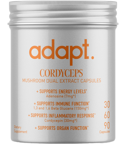 Cordyceps “Cordyceps mushroom with key benefits highlighted: energy, immunity, respiratory health”