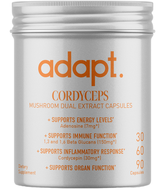 Cordyceps “Cordyceps mushroom with key benefits highlighted: energy, immunity, respiratory health”